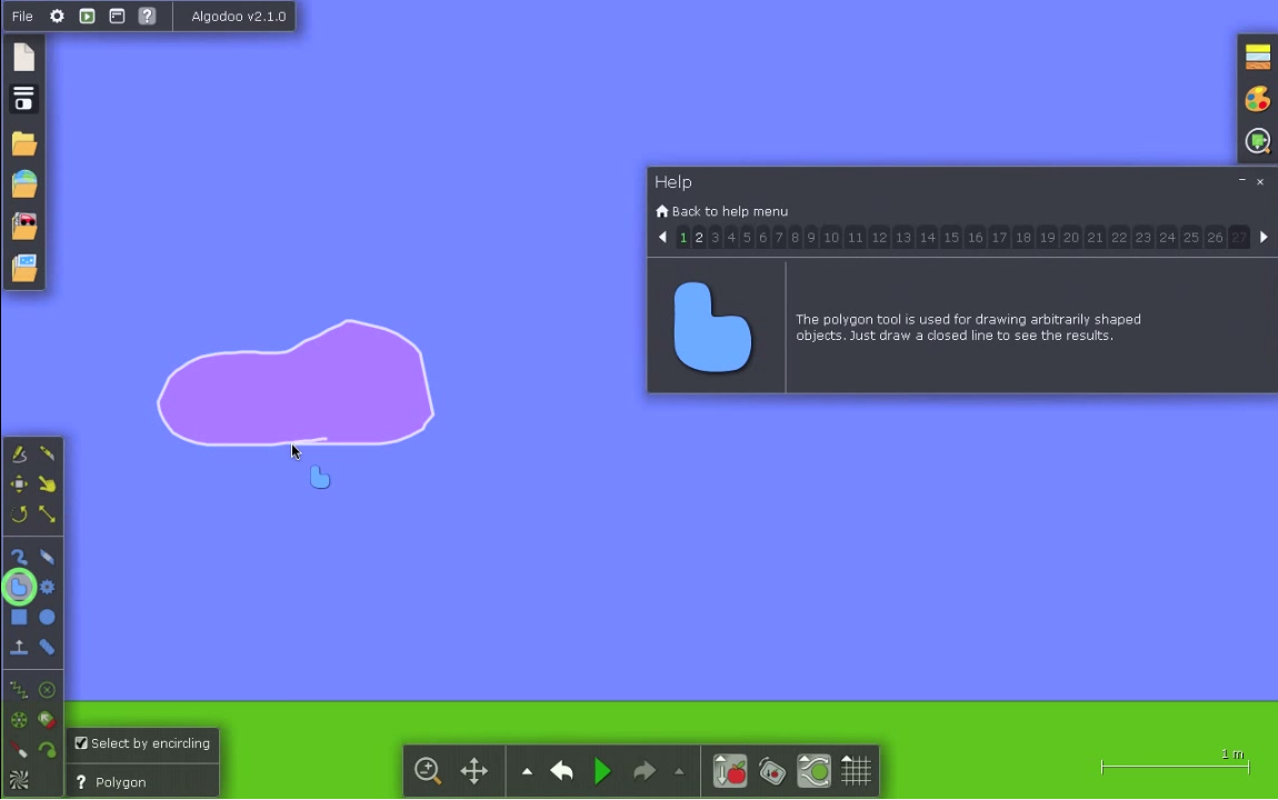 Algodoo illustratsioon