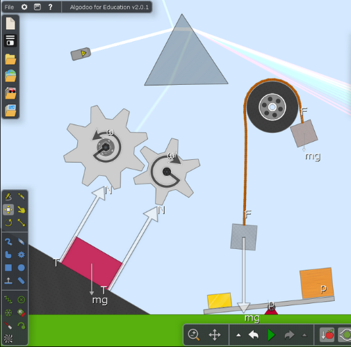 Algodoo illustratsioon